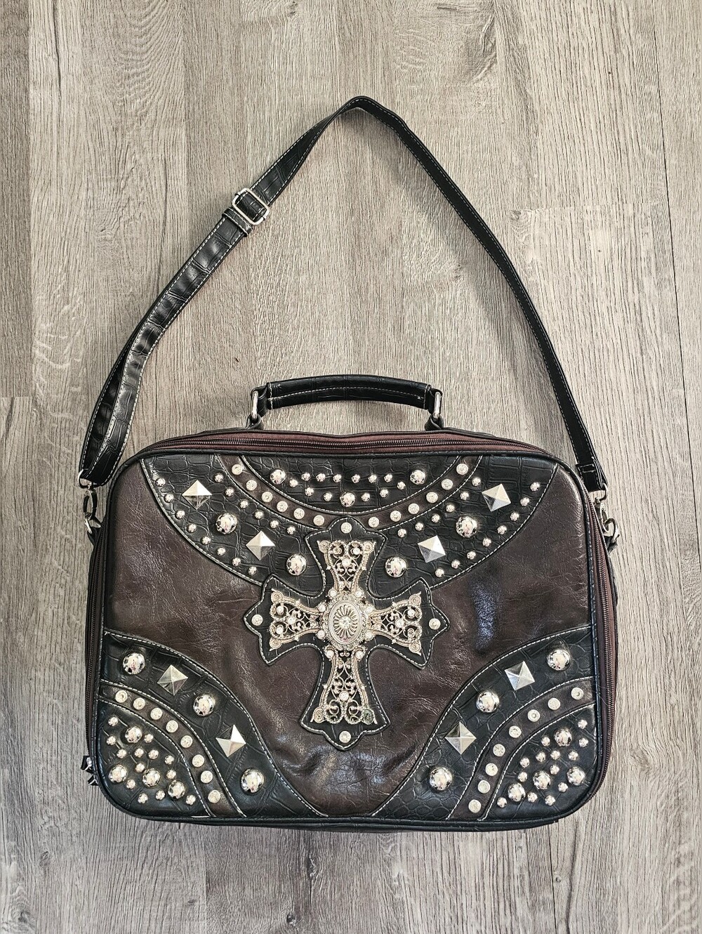 Jeweled Y2K Crossbody Satchel Briefbag